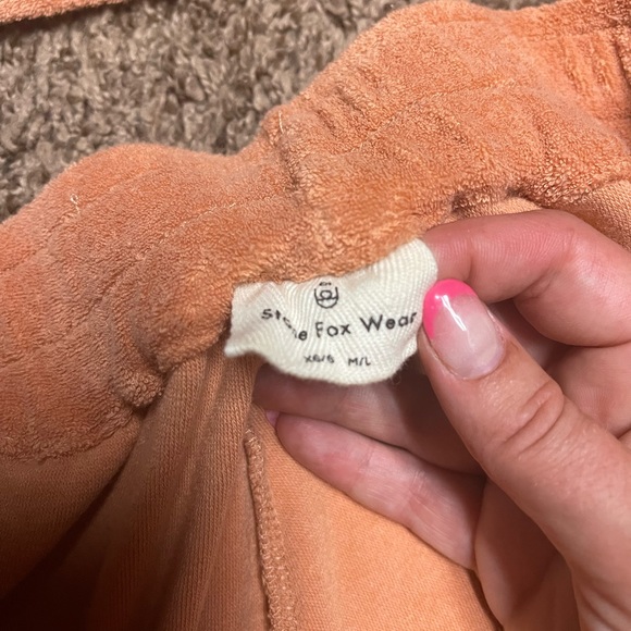 Stone fox swim cropped tank and shorts Terry cloth set - Picture 3 of 7